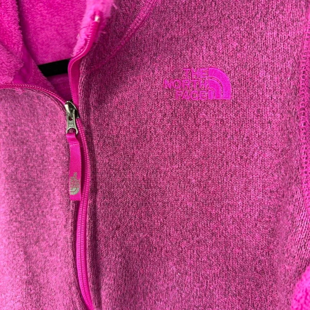 The North Face Girls Kids Pink Fleece Zip Up Jacket Size XL‎ See Description